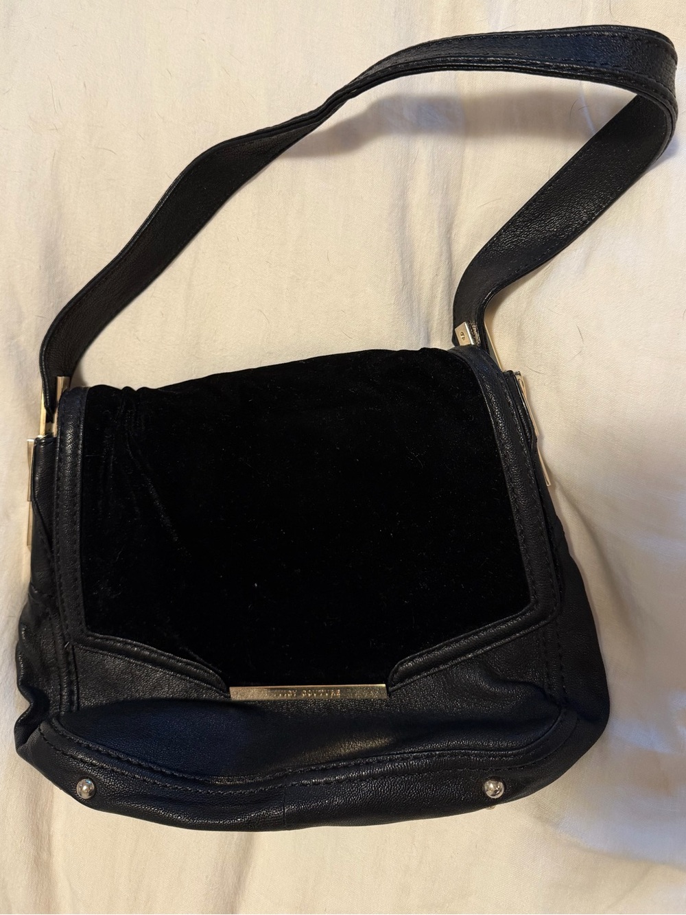 Juicy Couture Shoulder Bag - Velvet & Leather